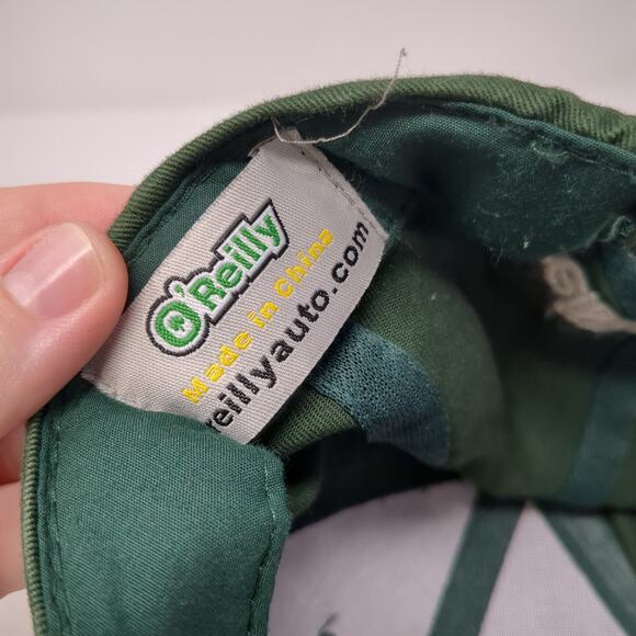 O'Reilly Auto Parts Strapback Baseball Cap Green One Size Adjustable Embroidered - Picture 9 of 9